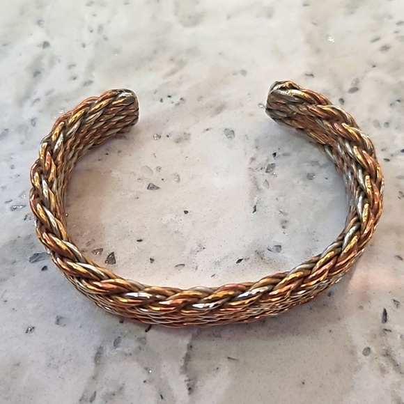 Braided Copper Adjustable Cuff Bracelet - Picture 4 of 10